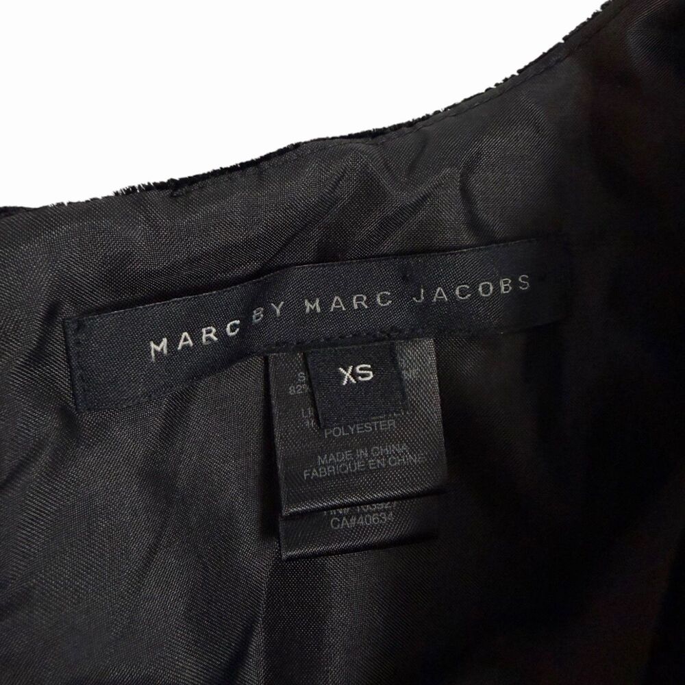 Marc by Marc Jacobs Black Velvet Whimsigoth Balletcore Ruched Bubble Top XS - Picture 6 of 8